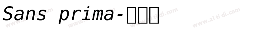 Sans prima字体转换